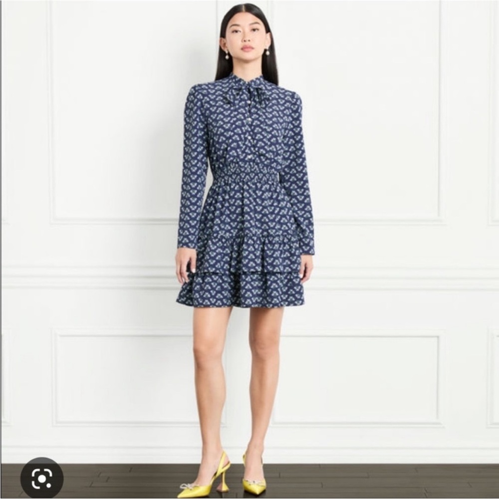 Hill House Blue Long Sleeve Dress NWOT